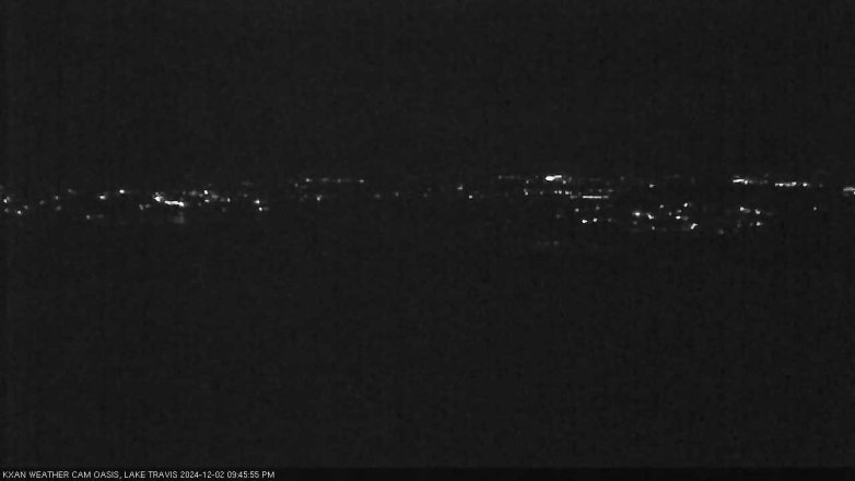 Lake Travis webcam, December 2, 2024 9:45 PM CT