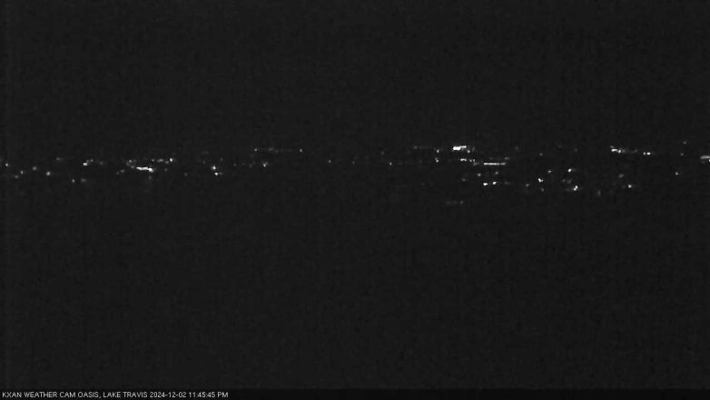 Lake Travis webcam, December 2, 2024 11:45 PM CT