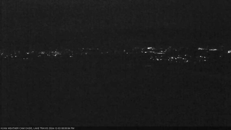 Lake Travis webcam, December 3, 2024 8:00 PM CT