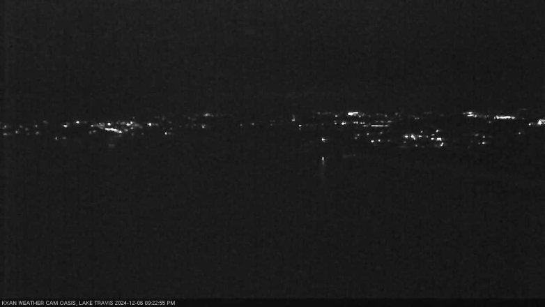 Lake Travis webcam, December 6, 2024 9:25 PM CT