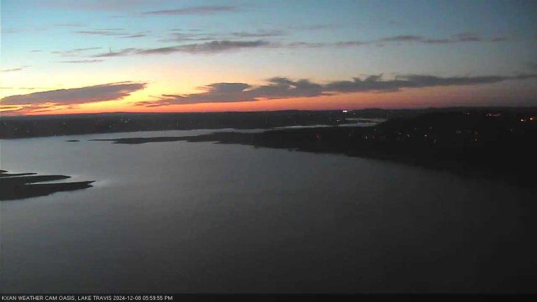 Lake Travis webcam, December 8, 2024 6:00 PM CT