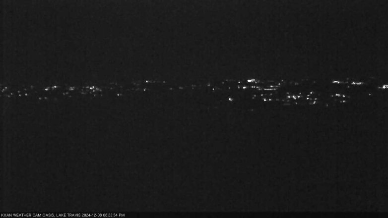 Lake Travis webcam, December 8, 2024 8:25 PM CT