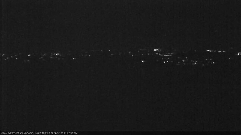 Lake Travis webcam, December 8, 2024 11:25 PM CT