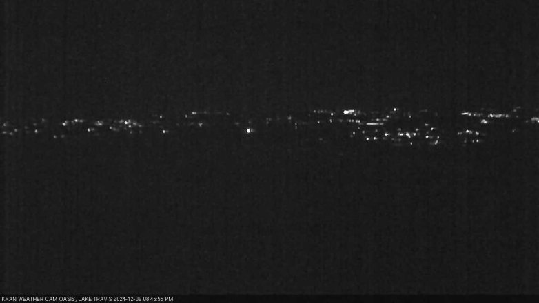 Lake Travis webcam, December 9, 2024 8:45 PM CT
