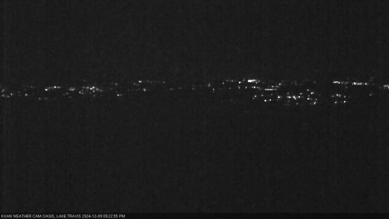 Lake Travis webcam, December 9, 2024 9:25 PM CT