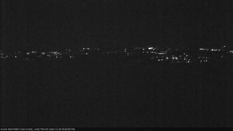 Lake Travis webcam, December 9, 2024 9:45 PM CT