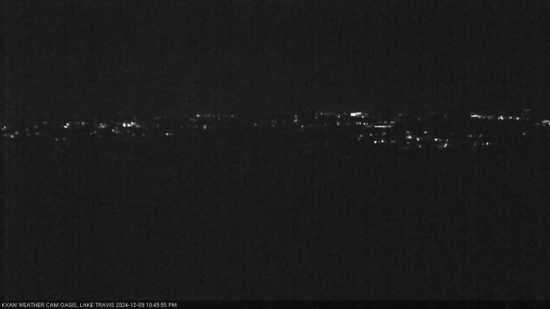 Lake Travis webcam, December 9, 2024 10:45 PM CT
