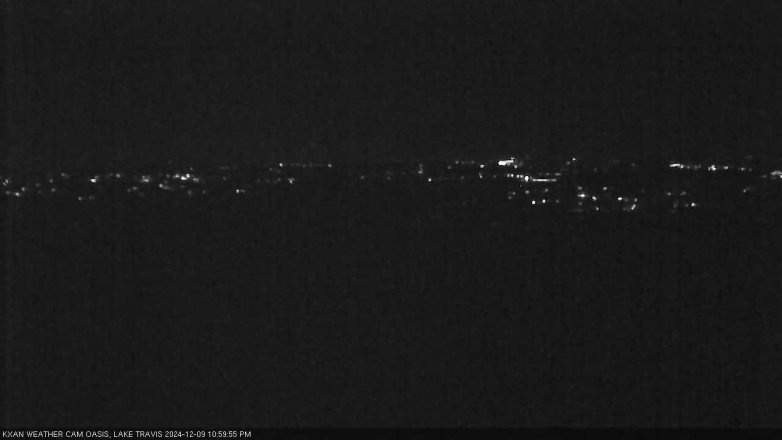 Lake Travis webcam, December 9, 2024 11:00 PM CT
