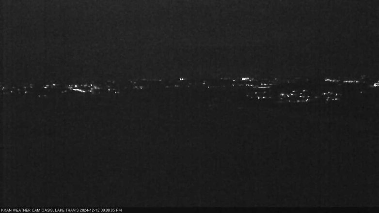 Lake Travis webcam, December 12, 2024 9:00 PM CT