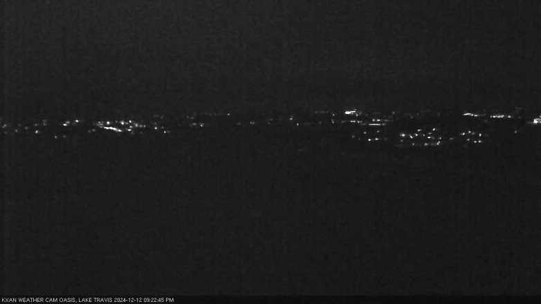 Lake Travis webcam, December 12, 2024 9:25 PM CT