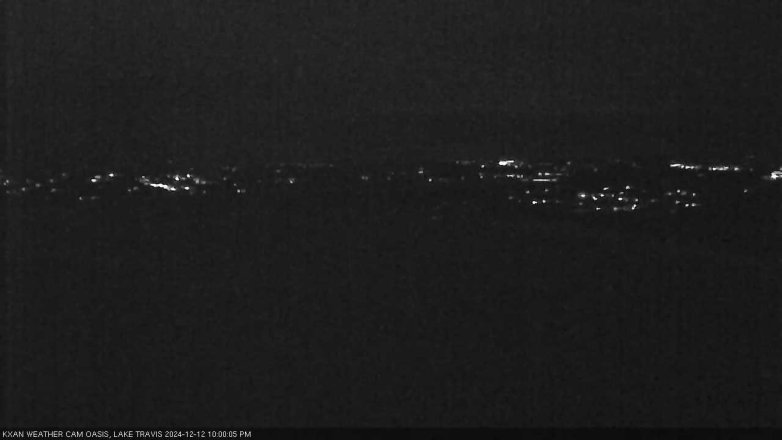 Lake Travis webcam, December 12, 2024 10:00 PM CT