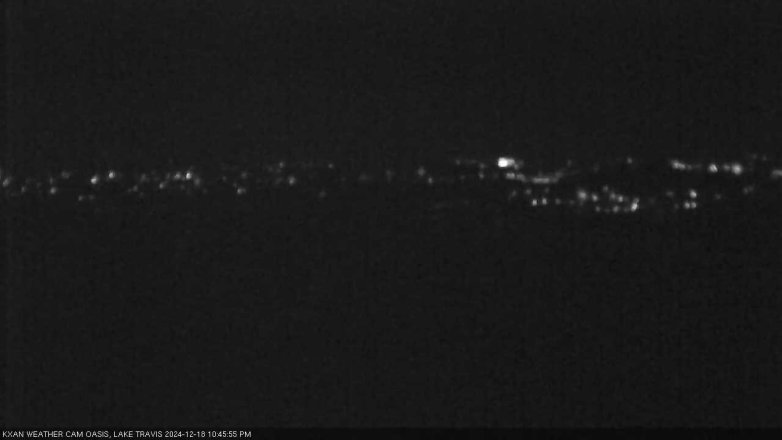 Lake Travis webcam, December 18, 2024 10:45 PM CT