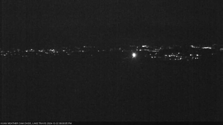 Lake Travis webcam, December 22, 2024 8:00 PM CT