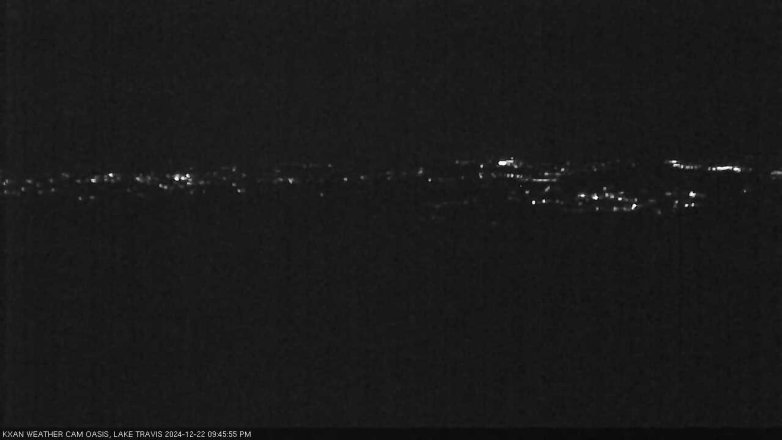Lake Travis webcam, December 22, 2024 9:45 PM CT