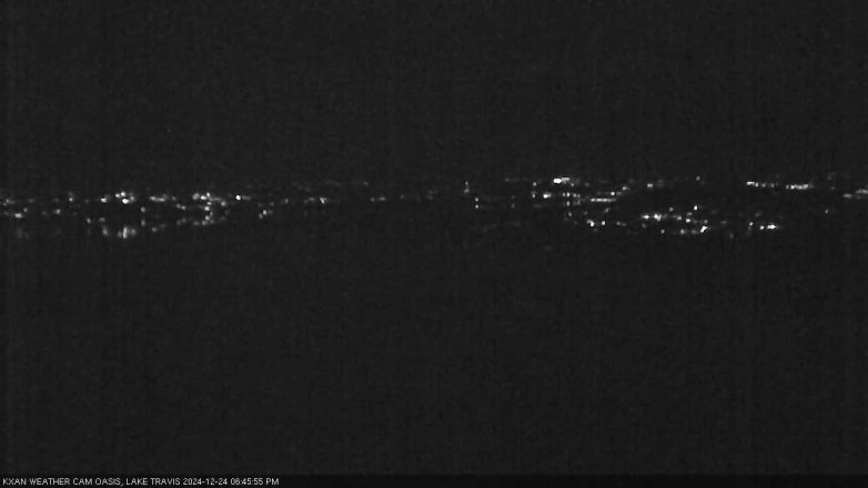 Lake Travis webcam, December 24, 2024 6:45 PM CT