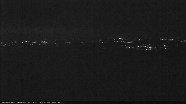 Lake Travis webcam, December 25, 2024 8:00 PM CT
