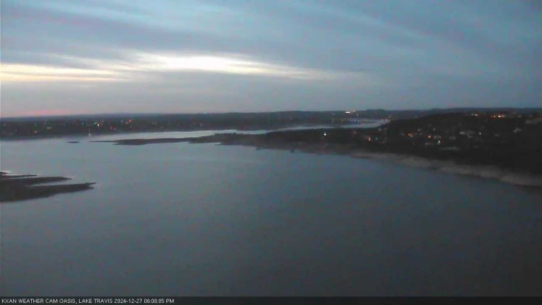Lake Travis webcam, December 27, 2024 6:00 PM CT