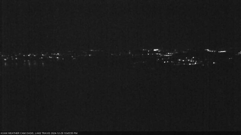 Lake Travis webcam, December 28, 2024 10:45 PM CT