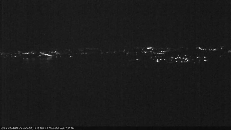 Lake Travis webcam, December 29, 2024 9:25 PM CT