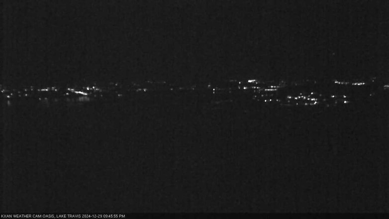 Lake Travis webcam, December 29, 2024 9:45 PM CT