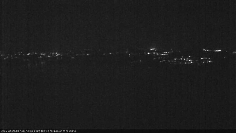 Lake Travis webcam, December 30, 2024 9:25 PM CT