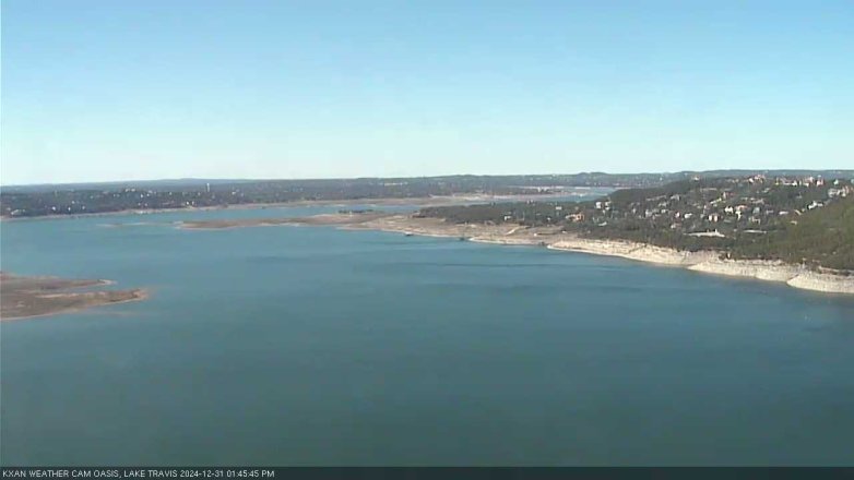 Lake Travis webcam, December 31, 2024 1:45 PM CT