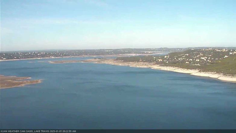 Lake Travis webcam, January 1, 2025 9:25 AM CT