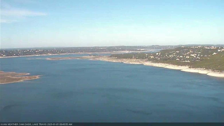 Lake Travis webcam, January 1, 2025 9:45 AM CT
