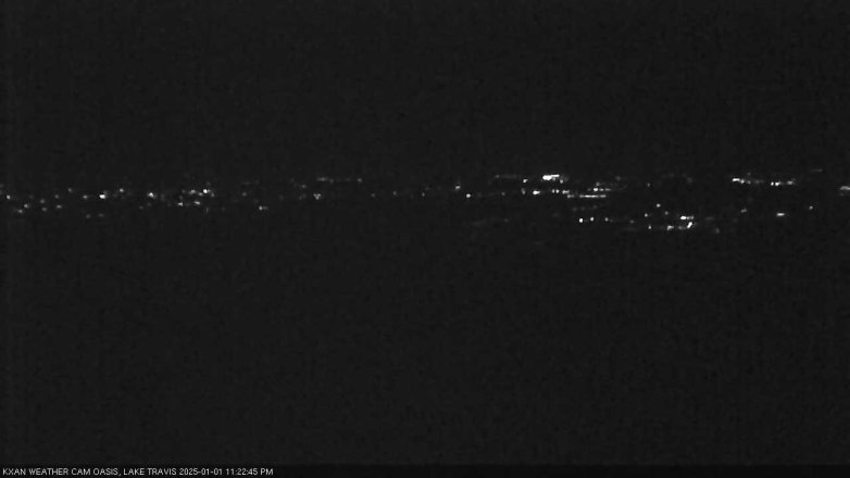 Lake Travis webcam, January 1, 2025 11:25 PM CT