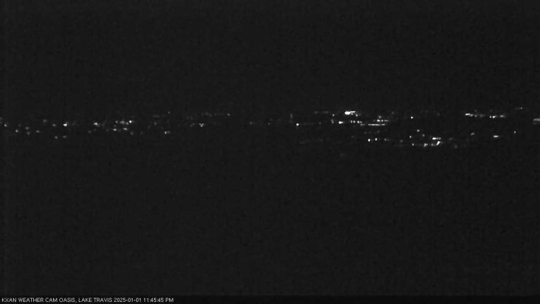 Lake Travis webcam, January 1, 2025 11:45 PM CT