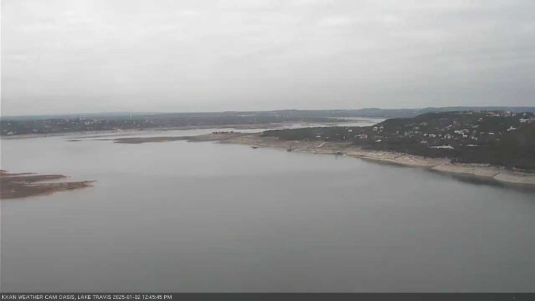 Lake Travis webcam, January 2, 2025 12:45 PM CT