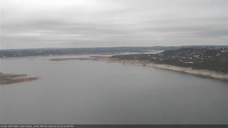Lake Travis webcam, January 2, 2025 1:25 PM CT
