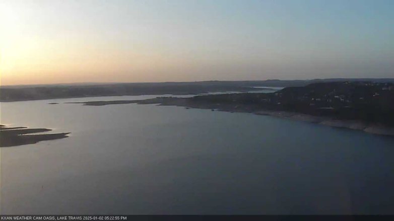 Lake Travis webcam, January 2, 2025 5:25 PM CT
