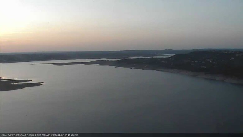 Lake Travis webcam, January 2, 2025 5:45 PM CT