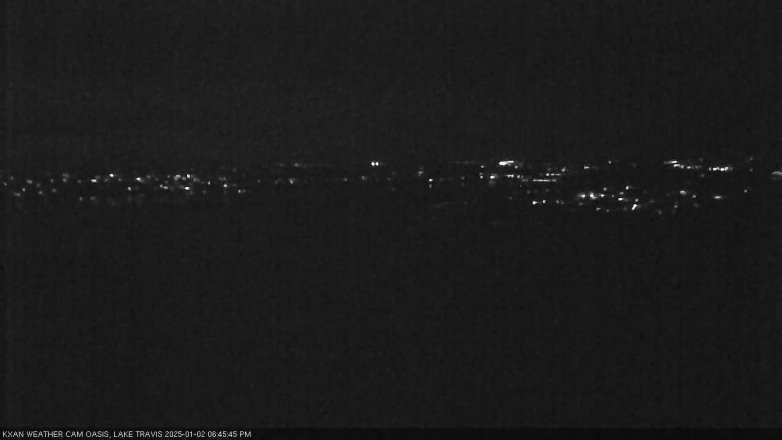 Lake Travis webcam, January 2, 2025 6:45 PM CT
