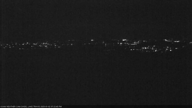 Lake Travis webcam, January 2, 2025 7:25 PM CT