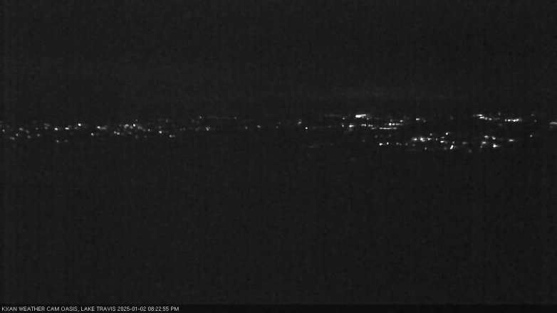 Lake Travis webcam, January 2, 2025 8:25 PM CT