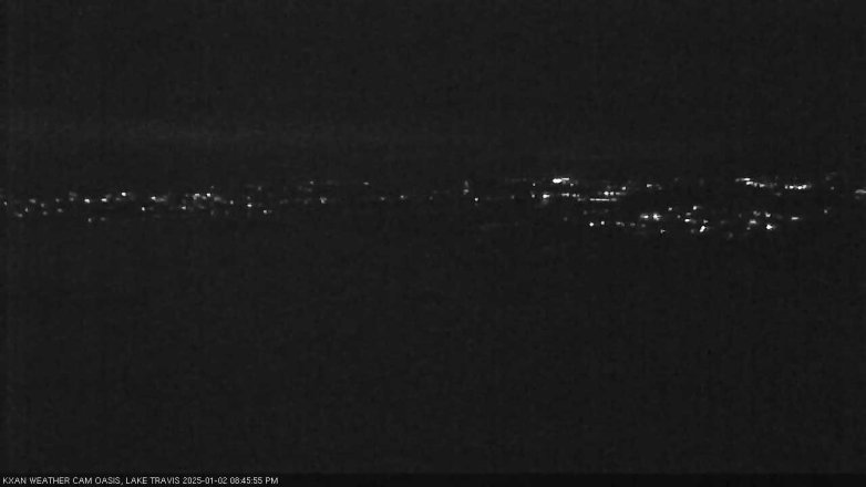 Lake Travis webcam, January 2, 2025 8:45 PM CT