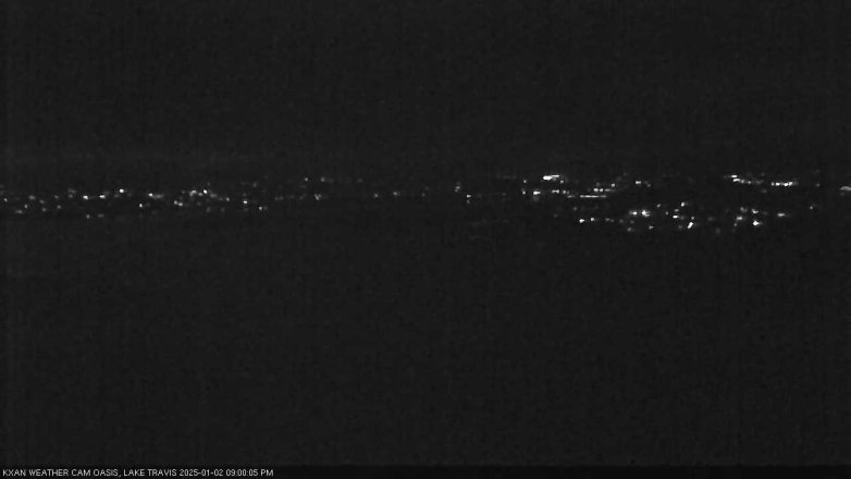 Lake Travis webcam, January 2, 2025 9:00 PM CT