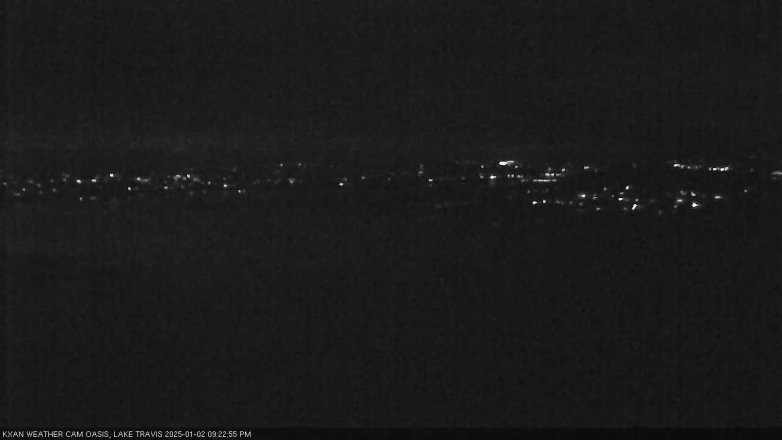 Lake Travis webcam, January 2, 2025 9:25 PM CT