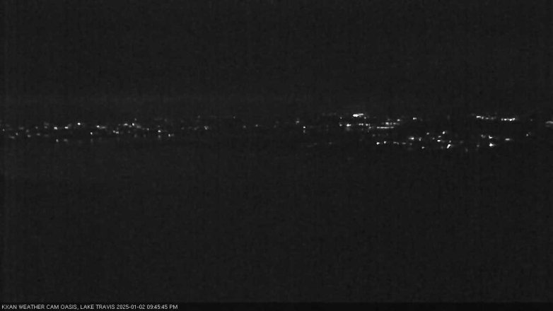 Lake Travis webcam, January 2, 2025 9:45 PM CT
