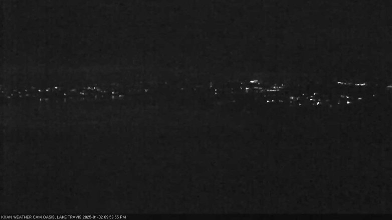 Lake Travis webcam, January 2, 2025 10:00 PM CT