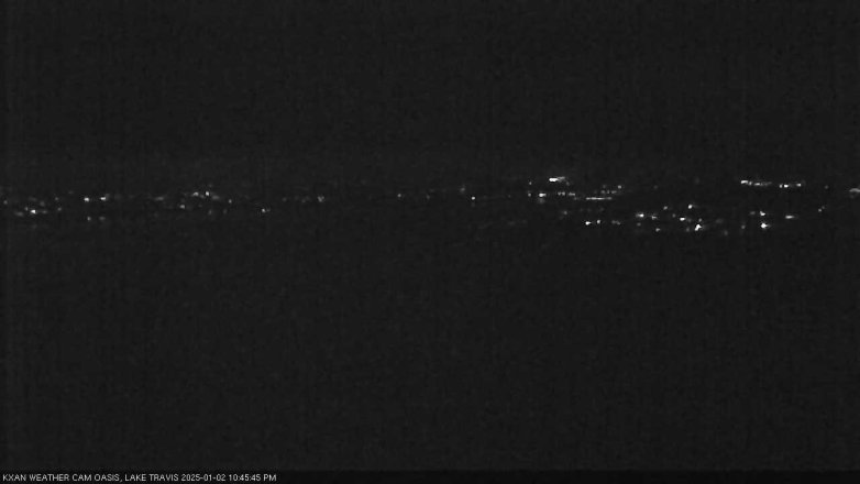 Lake Travis webcam, January 2, 2025 10:45 PM CT