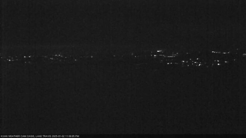 Lake Travis webcam, January 2, 2025 11:00 PM CT