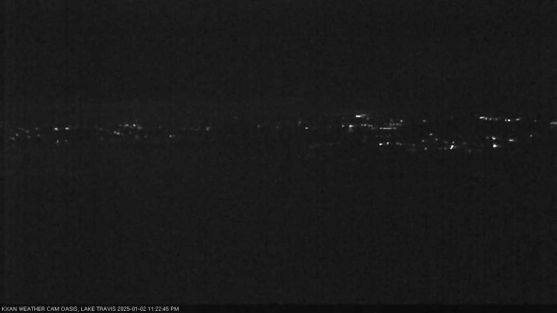 Lake Travis webcam, January 2, 2025 11:25 PM CT