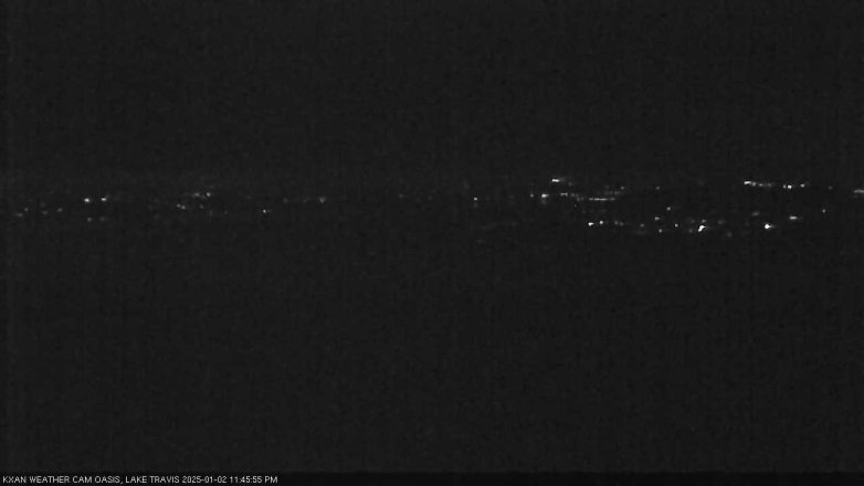 Lake Travis webcam, January 2, 2025 11:45 PM CT