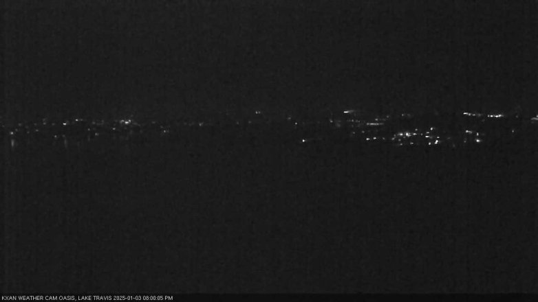 Lake Travis webcam, January 3, 2025 8:00 PM CT