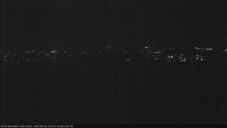 Lake Travis webcam, January 3, 2025 8:25 PM CT
