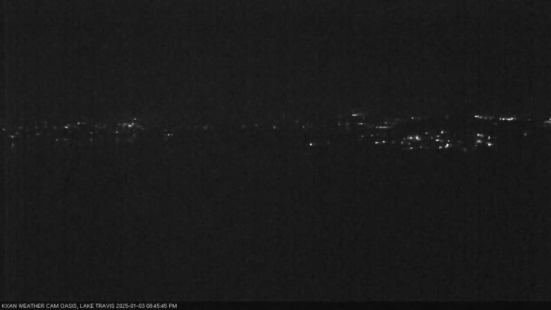 Lake Travis webcam, January 3, 2025 8:45 PM CT