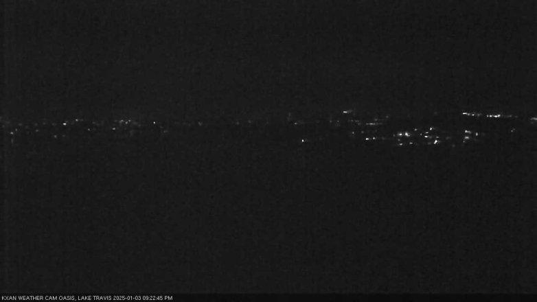 Lake Travis webcam, January 3, 2025 9:25 PM CT